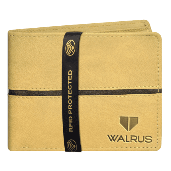 Walrus Brye III Blue Nature Friendly Vegan Leather Bi Fold Men Wallet