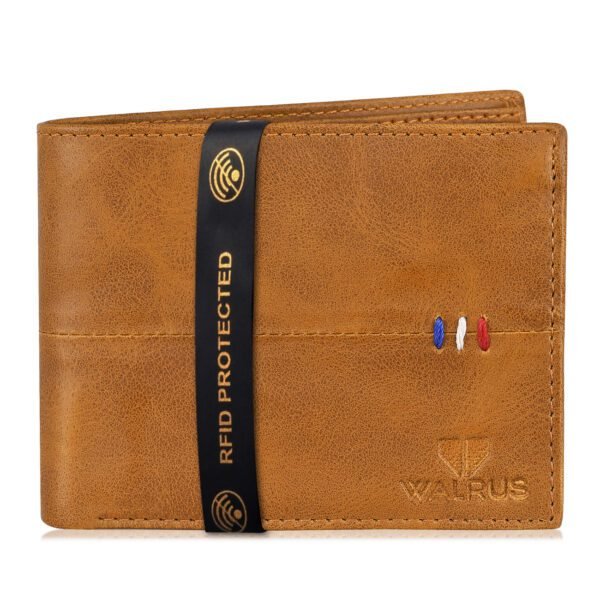 Walrus Daniel Beige Nature Friendly Vegan Leather Bi Fold Men Wallet