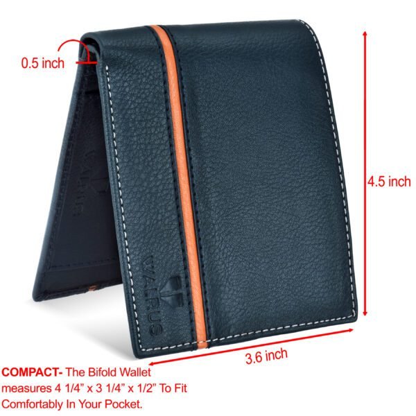 Walrus Duke III Blue Leather Bi Fold Men Wallet