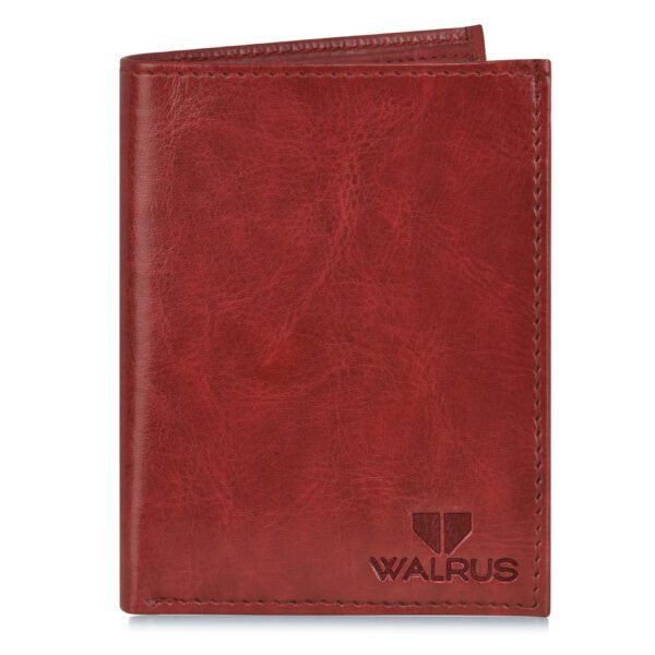 Walrus Color Red Nature Friendly Vegan Leather Card Holder