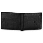 Walrus Duke VII Black Nature Friendly Vegan Leather Bi Fold Men Wallet With Removable Card Holder