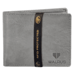 Walrus Brye Grey Nature Friendly Vegan Leather Bi Fold Men Wallet
