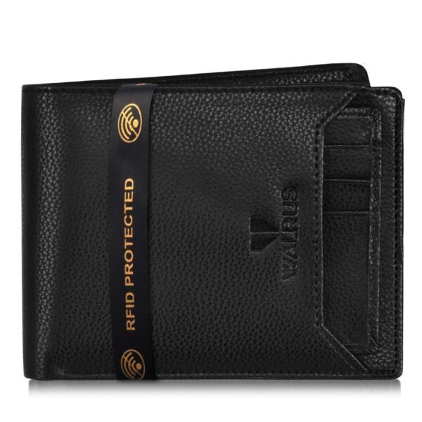 Walrus Duke VI Black Nature Friendly Vegan Leather Bi Fold Men Wallet