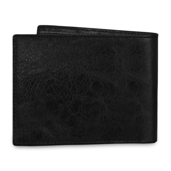 Walrus Duke VII Black Nature Friendly Vegan Leather Bi Fold Men Wallet With Removable Card Holder