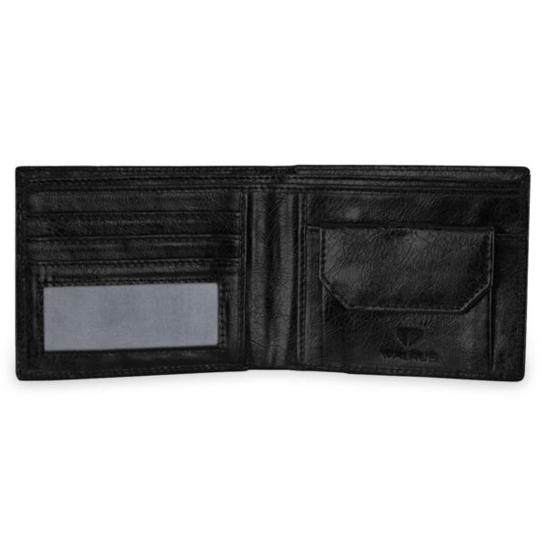 Walrus Duke VII Black Nature Friendly Vegan Leather Bi Fold Men Wallet With Removable Card Holder