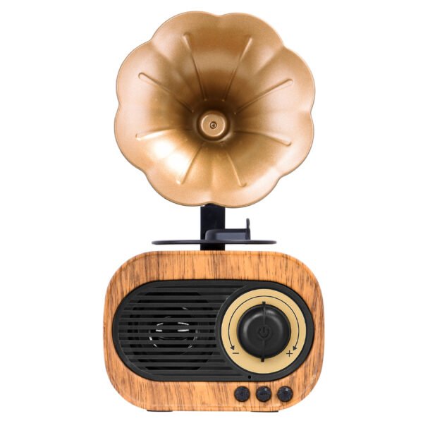 Walrus Gramophone Bluetooth Speaker With 3-6 Hour Playing Time, Built-In Mic, Handsfree Call, Aux Line, Usb Flash Drive, Micro Sd Card, Hd Stereo Sound And Bass