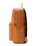 Walrus Veteran II Series Tan Vegan Leather Backpack with Top Handle Professional and Casual Use and Suitable for 15-Inch Laptop, Unisex