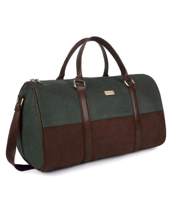 Walrus Anush Vegan Leather Travel Duffel Bag – 1 Main Compartment, 2 Inner Open Pockets, 1 Inner Zip Pocket, Zip Closure, Detachable Strap, 42x22x22 cm, Unisex Bag