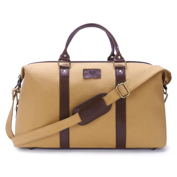 Walrus Canvas Series Traveling Duffle Bag Canvas Fabric Durable, Lightweight, Ideal for Travel, Gym, Weekend Trips Brown Tan Colour Travel Bag- 18 Inches