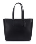 Walrus Aristocrat Series Black Vegan Leather Women TOTE Handbag with 2 Handle | Women's Work & Travel Bag | 2 Handles | Inner Pockets |Stylish Everyday Carry | Professional & Casual Chic