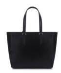 Walrus Aristocrat Series Black Vegan Leather Women TOTE Handbag with 2 Handle | Women's Work & Travel Bag | 2 Handles | Inner Pockets |Stylish Everyday Carry | Professional & Casual Chic