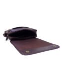 Walrus Brand Morgan Series Messenger Bag – Magnetic Flap, Main Compartment with Tablet Sleeve, Inner & Outer Zip Pockets – Multi-Purpose Shoulder Bag for Men & Women – 22x26x6 cm – Brown Color