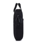 Walrus Hydra Series Black Laptop Bag – Secure Zip Closure, Dedicated Laptop Compartment, Detachable Strap – Perfect for Daily Commutes & Travel – Vegan Leather – 40x27x4.5 cm