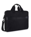 Walrus Hydra Series Black Laptop Bag – Secure Zip Closure, Dedicated Laptop Compartment, Detachable Strap – Perfect for Daily Commutes & Travel – Vegan Leather – 40x27x4.5 cm