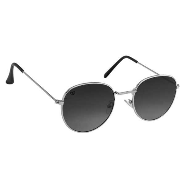 Walrus Royal Series Black Oval Sunglasses for Men & Women | UV Protection, Clear Lenses, Vintage Fashionable Look | Perfect for Selfies