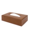 Walrus Premium Combo – Faux Leather Tray Organizer, Wooden Tissue Box & Coaster Set | Desk Organizer for Office/Home | Multipurpose Storage & Dining Table Accessories (Set of 4)