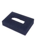 Walrus Premium Denim Fabric Tissue Box Holder with Wooden Base, Rectangular Napkin Holder & Tissue Paper Dispenser for Home, Office & Car, Facial Tissue Case Organizer In Blue