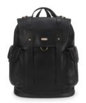 Walrus Wanderlust Black Vegan Leather BackPack Bag – Magnetic Flap Closure, 1 Main Compartment, Organizer Pockets, Stylish Work