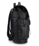 Walrus Wanderlust Black Vegan Leather BackPack Bag – Magnetic Flap Closure, 1 Main Compartment, Organizer Pockets, Stylish Work