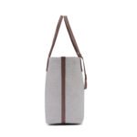 Walurs Oxford III  Grey & Brown Tote for Women – Premium Vegan Leather, Hook Closure, Large Main Compartment – Stylish & Practical Bag for Work, Travel & Casual Use