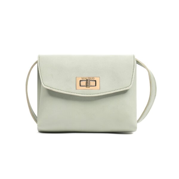 Walurs Women’s Diva Mint Green Series Mini Purse – Elegant Vegan Leather with Twister Lock, Two Compartments, Compact Design – Everyday or Travel Use