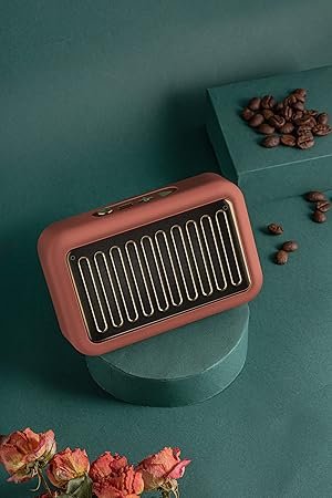Walrus HDY-G31 Wireless Bluetooth Speaker | Portable Mini Speaker with TF Card, USB & AUX Support | Rechargeable Battery | Dual Bass | Pink-Gold | Compact Size