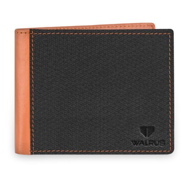 Walrus Zeus II Black Nature Friendly Vegan Leather Bi Fold Men Wallet