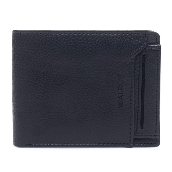 Walrus Blue Color Nature Friendly Vegan Leather Bi Fold Bi Fold Men Wallet