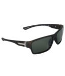 Laurels Gable II Series Black Sports Shape Polarized Sunglass For Men