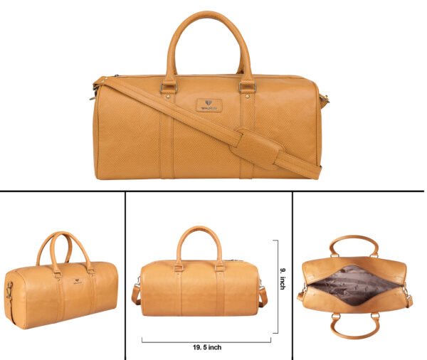 Walrus Animal II Series Beige Vegan Leather Travelling Duffle Bag