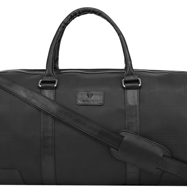 Walrus Classic II Series Black Vegan Leather Travelling Duffle Bag