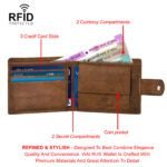Walrus Brown Color Premium Genuine Leather Bi Fold Bi Fold Men Wallet