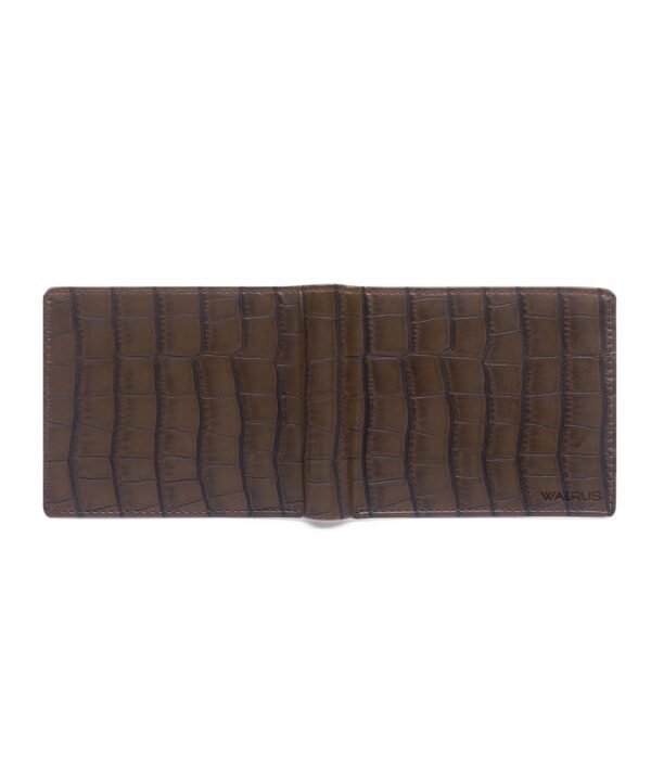 Walrus Brown Color Nature Friendly Vegan Leather Bi Fold Bi Fold Men Wallet