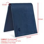 Walrus Veteran III Blue Nature Friendly Vegan Leather Bi Fold Men Wallet