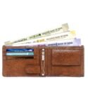 Walrus Tan Color Nature Friendly Vegan Leather Bi Fold Bi Fold Men Wallet