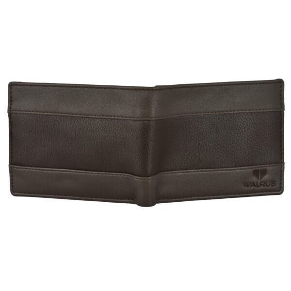 Walrus Brown Color Nature Friendly Vegan Leather Bi Fold Bi Fold Men Wallet