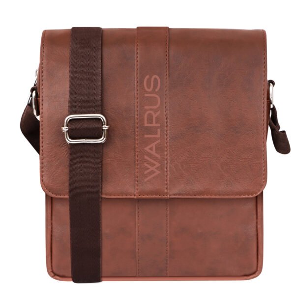 Walrus Classic Series Brown Synthetic Leather Sling Bag