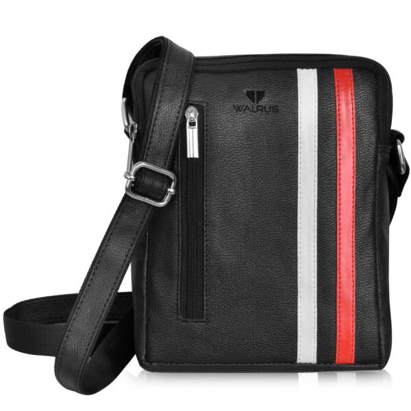 Walrus Manchester Series Black Synthetic Leather Sling Bag