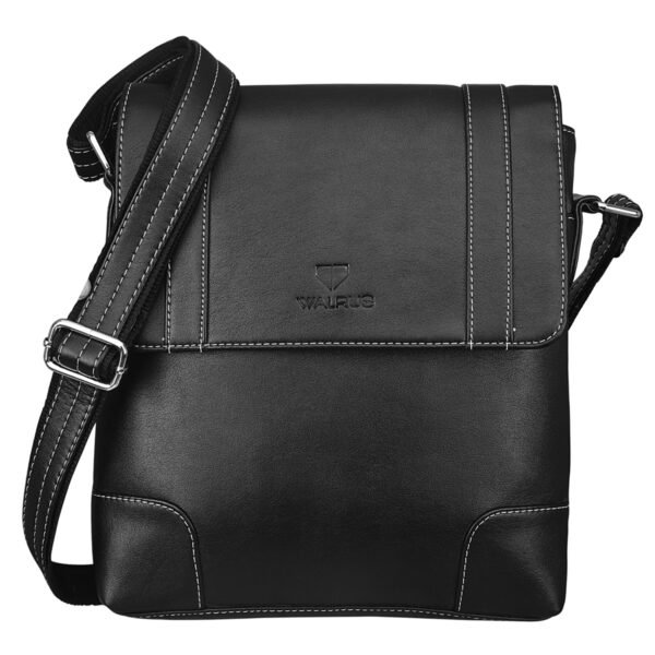 Walrus Andrew Series Black Vegan Leather Sling Bag