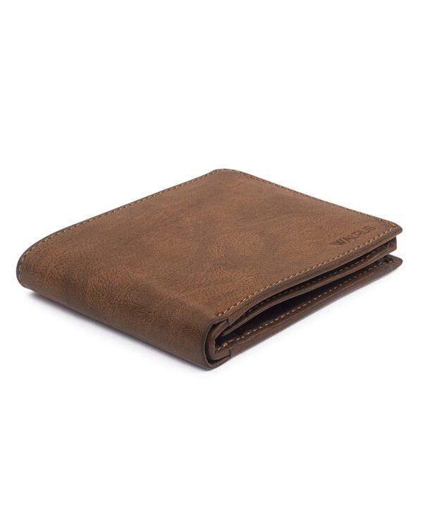 Walrus Tan Color Nature Friendly Vegan Leather Bi Fold Bi Fold Men Wallet