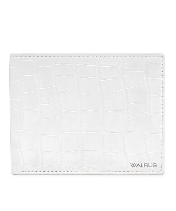 Walrus White Color Nature Friendly Vegan Leather Bi Fold Bi Fold Men Wallet