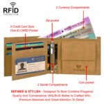 Walrus Hyde II Beige Nature Friendly Vegan Leather Bi Fold Men Wallet