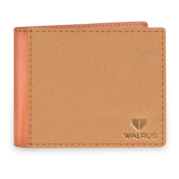 Walrus Zeus II Tan Nature Friendly Vegan Leather Bi Fold Men Wallet