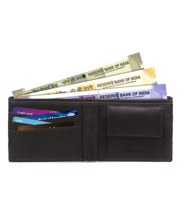 Walrus Brown Color Nature Friendly Vegan Leather Bi Fold Men Wallet