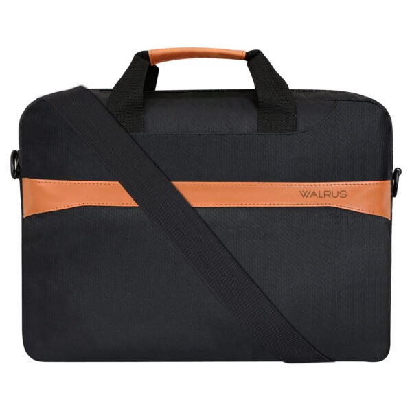 Walrus Easygo Series Black Matte 15.6 Inch Laptop Messenger Bag With Laptop Compartment