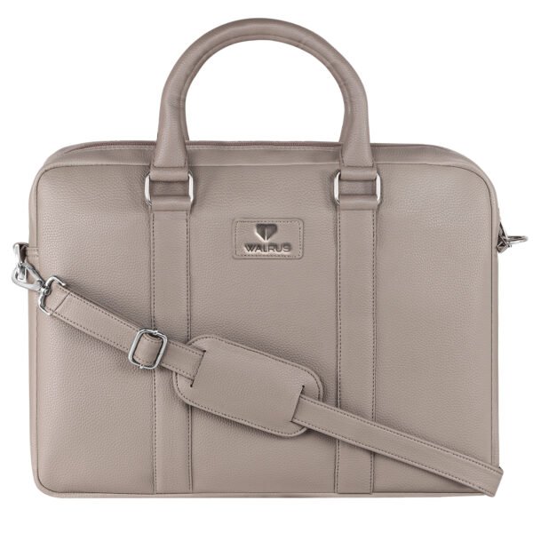 Walrus Elite Series Light Blue Vegan Leather 15.6 Inch Laptop Messenger Bag With Laptop Compartment