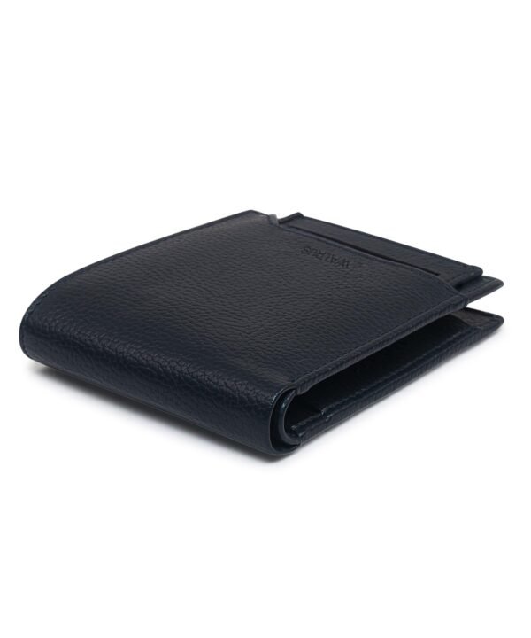 Walrus Blue Color Nature Friendly Vegan Leather Bi Fold Bi Fold Men Wallet