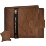 Walrus Brown Color Premium Genuine Leather Bi Fold Bi Fold Men Wallet
