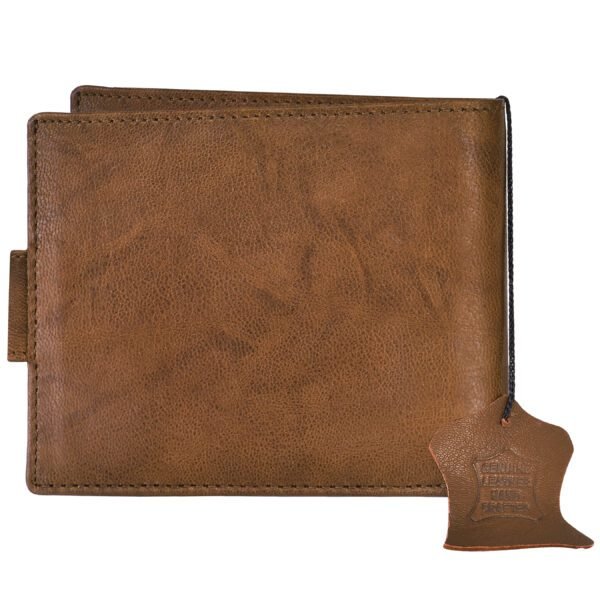 Walrus Brown Color Premium Genuine Leather Bi Fold Bi Fold Men Wallet