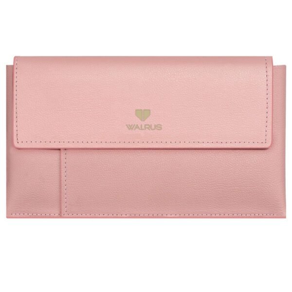 Walrus Colors II Series Pink Vegan Leather Women Clutch with Addition Sleeve Pouch Insert
